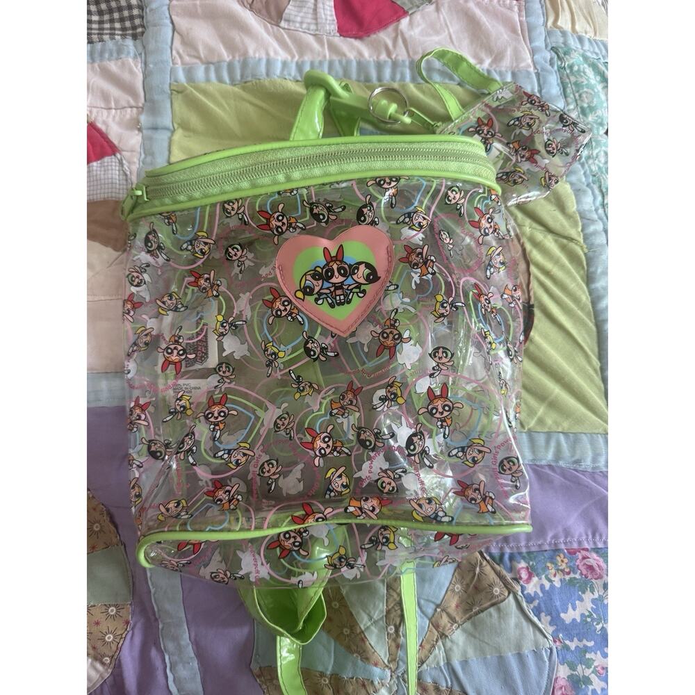 Vintage 1999 Powerpuff Girls Green Kids Backpack